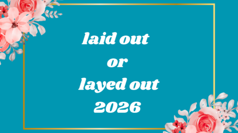 laid out or layed out