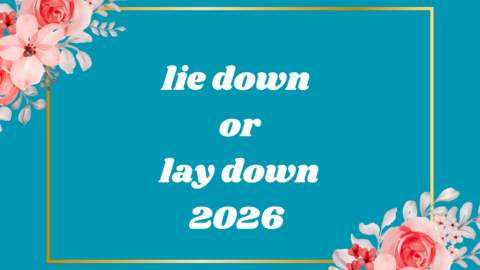 lie down or lay down